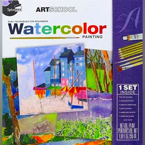 Art School Art Art School Watercolor Spice Box Art Kit New In Box